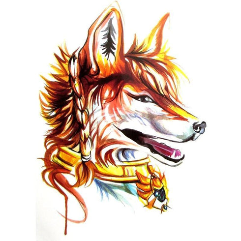 Tatouage Loup Renard